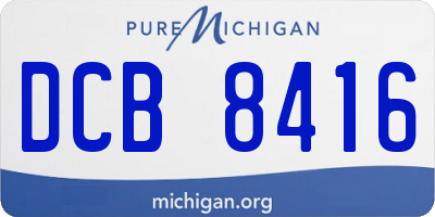 MI license plate DCB8416