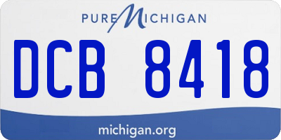 MI license plate DCB8418