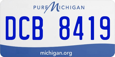 MI license plate DCB8419