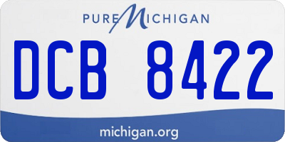 MI license plate DCB8422