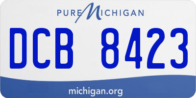 MI license plate DCB8423