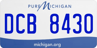 MI license plate DCB8430
