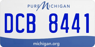 MI license plate DCB8441