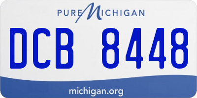 MI license plate DCB8448