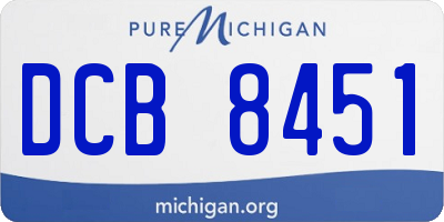 MI license plate DCB8451