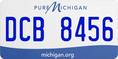 MI license plate DCB8456