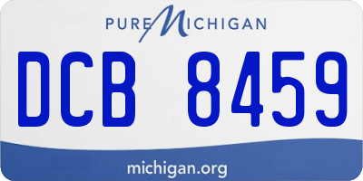 MI license plate DCB8459