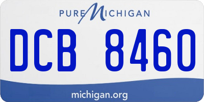 MI license plate DCB8460