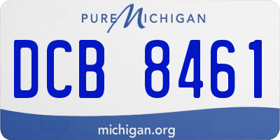 MI license plate DCB8461