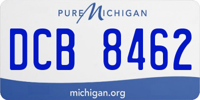 MI license plate DCB8462