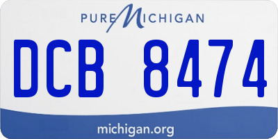 MI license plate DCB8474