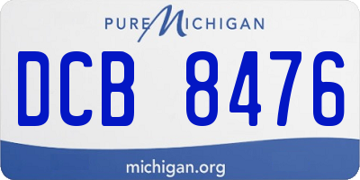 MI license plate DCB8476