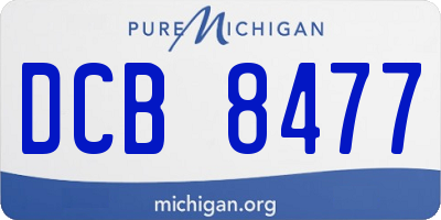 MI license plate DCB8477