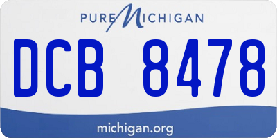 MI license plate DCB8478