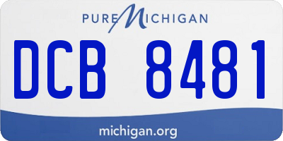 MI license plate DCB8481