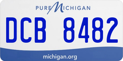 MI license plate DCB8482