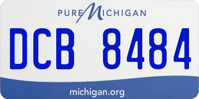 MI license plate DCB8484