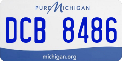 MI license plate DCB8486