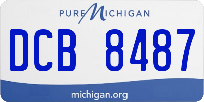 MI license plate DCB8487