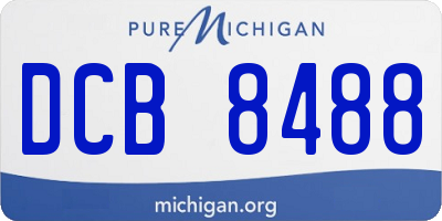 MI license plate DCB8488