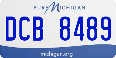MI license plate DCB8489