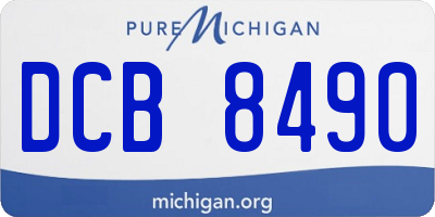MI license plate DCB8490
