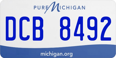 MI license plate DCB8492