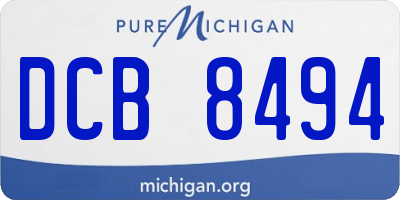 MI license plate DCB8494