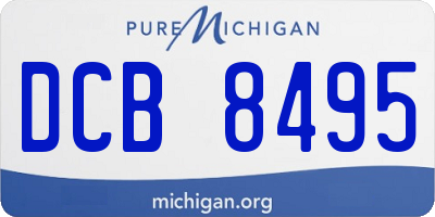 MI license plate DCB8495