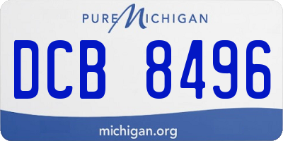 MI license plate DCB8496