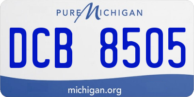 MI license plate DCB8505