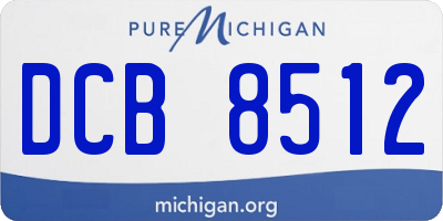 MI license plate DCB8512