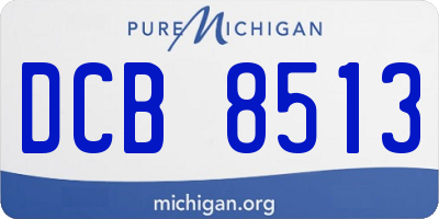 MI license plate DCB8513