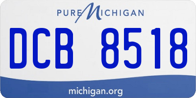 MI license plate DCB8518