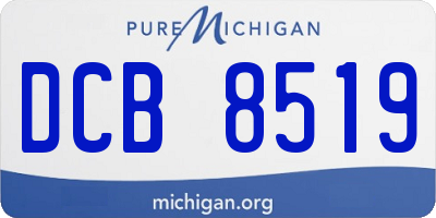 MI license plate DCB8519