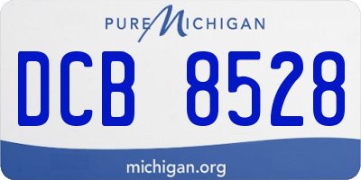 MI license plate DCB8528