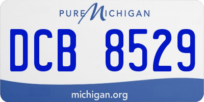 MI license plate DCB8529