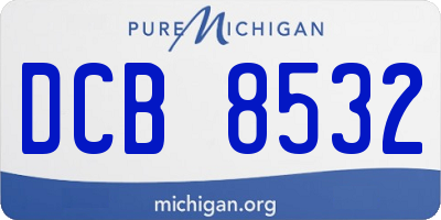 MI license plate DCB8532