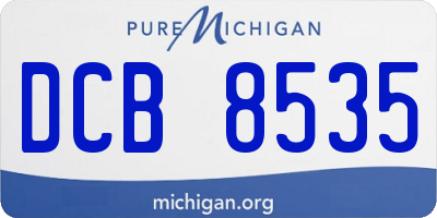 MI license plate DCB8535