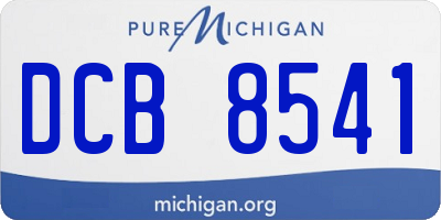 MI license plate DCB8541