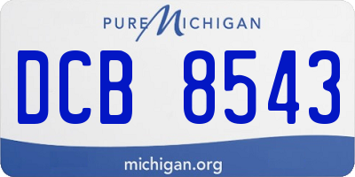 MI license plate DCB8543