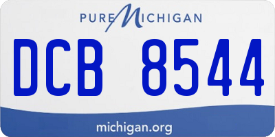 MI license plate DCB8544