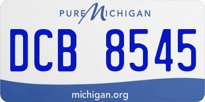 MI license plate DCB8545
