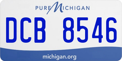 MI license plate DCB8546