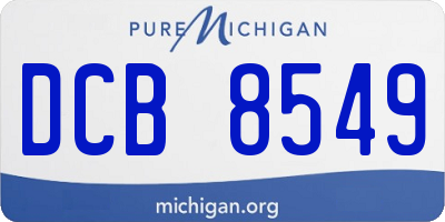 MI license plate DCB8549