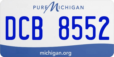 MI license plate DCB8552