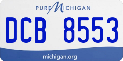 MI license plate DCB8553