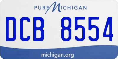 MI license plate DCB8554