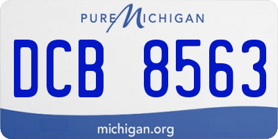 MI license plate DCB8563