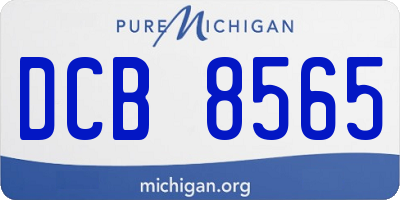 MI license plate DCB8565